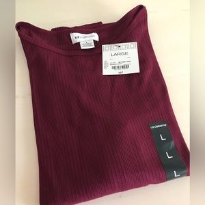 Burgundy ribbed sweater